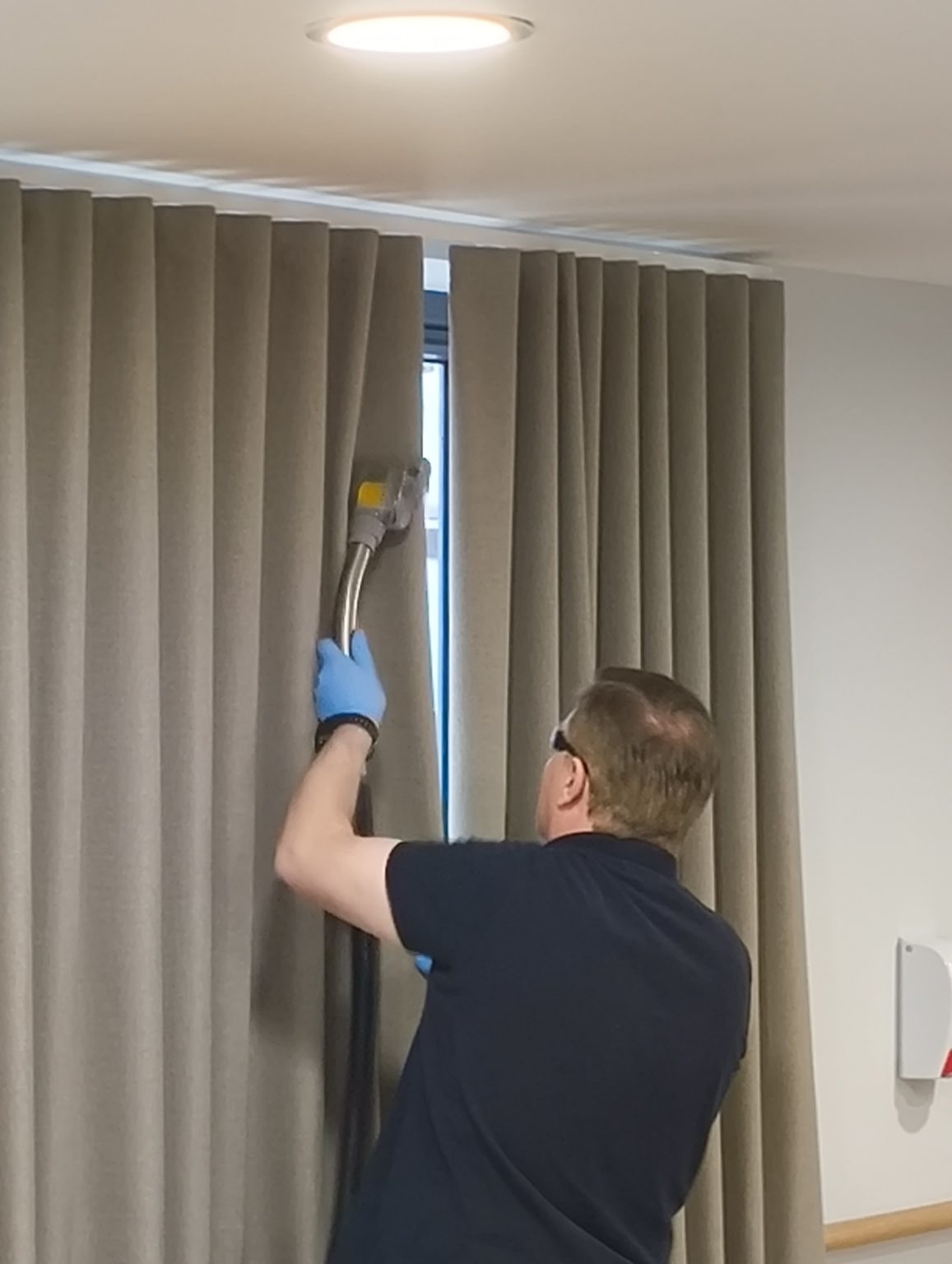 Curtains professionally cleaned in situ by Curtain Care Ireland